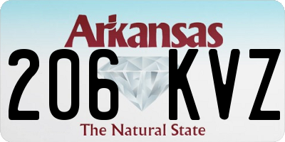 AR license plate 206KVZ