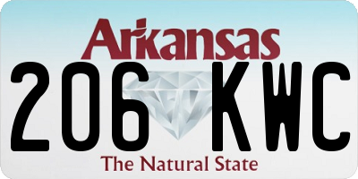 AR license plate 206KWC