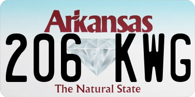 AR license plate 206KWG