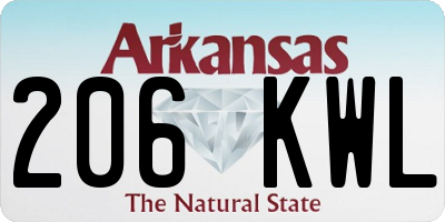 AR license plate 206KWL