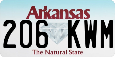 AR license plate 206KWM