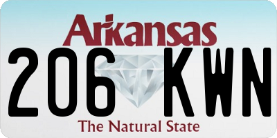 AR license plate 206KWN