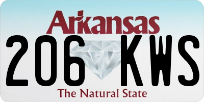 AR license plate 206KWS