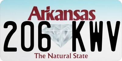 AR license plate 206KWV