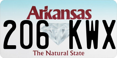 AR license plate 206KWX