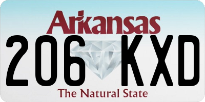 AR license plate 206KXD