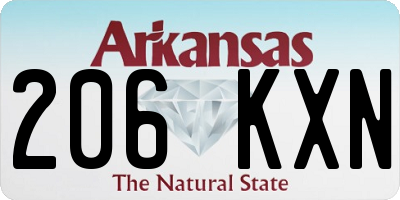 AR license plate 206KXN
