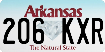 AR license plate 206KXR