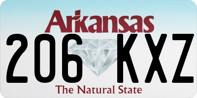 AR license plate 206KXZ