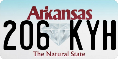AR license plate 206KYH