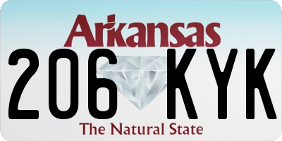 AR license plate 206KYK