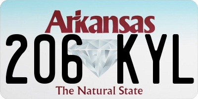 AR license plate 206KYL
