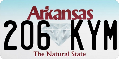 AR license plate 206KYM