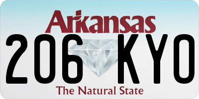 AR license plate 206KYO