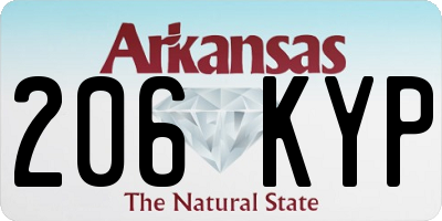 AR license plate 206KYP
