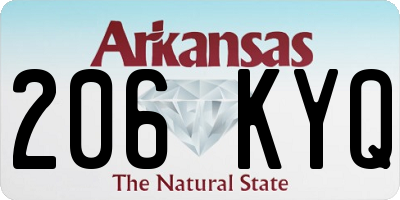 AR license plate 206KYQ