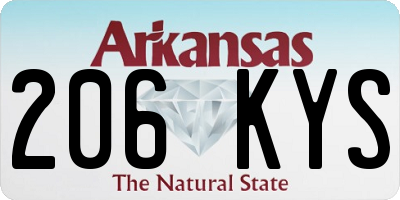 AR license plate 206KYS
