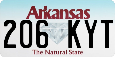 AR license plate 206KYT