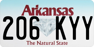 AR license plate 206KYY