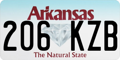 AR license plate 206KZB