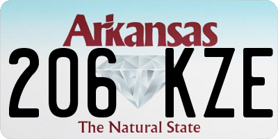 AR license plate 206KZE