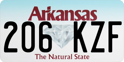 AR license plate 206KZF