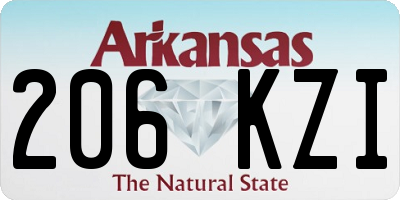 AR license plate 206KZI