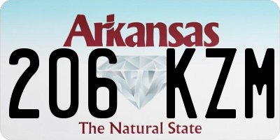 AR license plate 206KZM