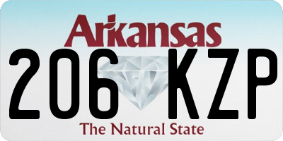 AR license plate 206KZP