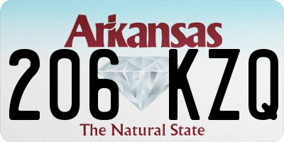 AR license plate 206KZQ