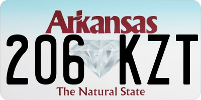 AR license plate 206KZT
