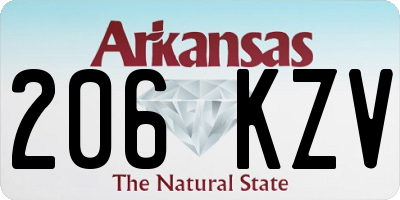 AR license plate 206KZV