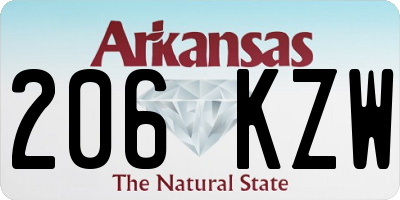 AR license plate 206KZW