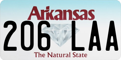 AR license plate 206LAA
