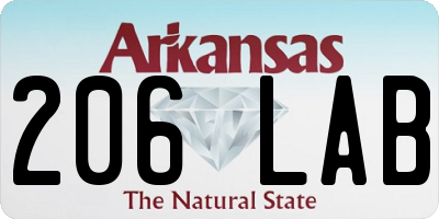AR license plate 206LAB
