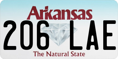 AR license plate 206LAE