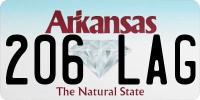 AR license plate 206LAG