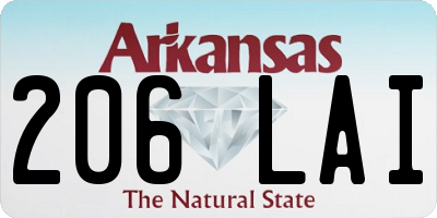 AR license plate 206LAI