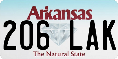AR license plate 206LAK