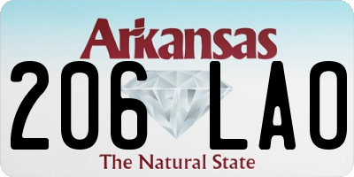 AR license plate 206LAO