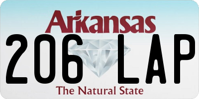 AR license plate 206LAP