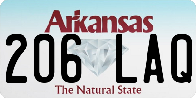 AR license plate 206LAQ