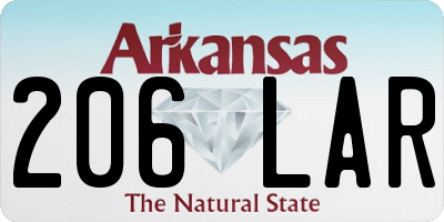 AR license plate 206LAR