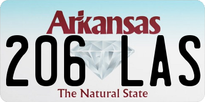 AR license plate 206LAS