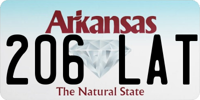 AR license plate 206LAT