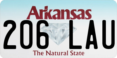 AR license plate 206LAU