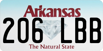 AR license plate 206LBB