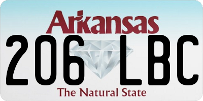 AR license plate 206LBC
