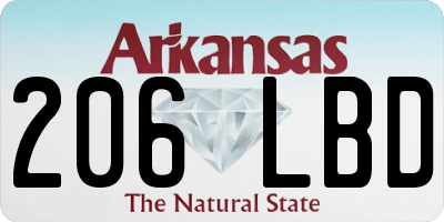 AR license plate 206LBD