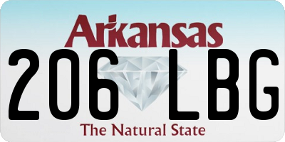 AR license plate 206LBG